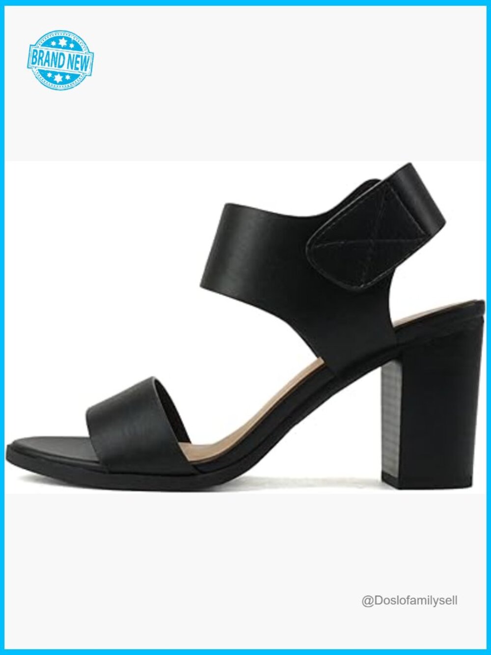 Open Toe Chunky Heel Sandals Ankle Strap Dressy Block Heel Party Shoes